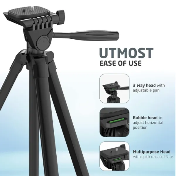 Black_Professional_3_Way_Head_Tripod_Utmost_Bubble_Level_Quick_Release_Portable_Lightweight_For_Dslr_Smartphone_Video_Shooting_Live_Stream