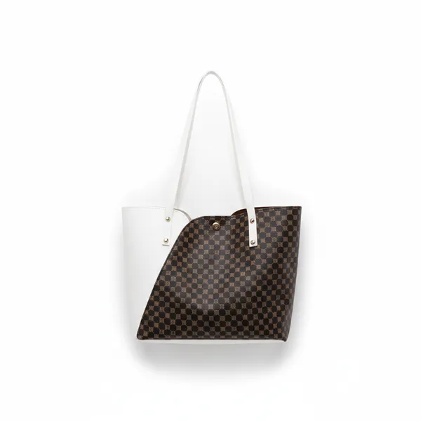 White_With_Coffee_Pu_Leather_Premium_Women_Hand_Bag_For_Everyone,_Kids_,_Man_And_Women
