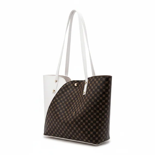 White_With_Coffee_Pu_Leather_Premium_Women_Hand_Bag_For_Everyone,_Kids_,_Man_And_Women