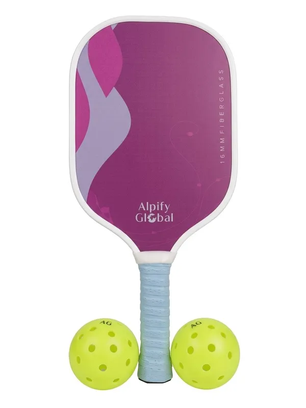 Alpify_Pro_Pickleball_Paddle_with_2_Balls_–_Magenta_Pink_/_Light_Pink_Gradient_(Fiberglass_|_16mm_Core)