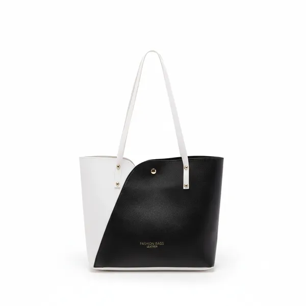 White_With_Black_Pu_Leather_Premium_Women_Hand_Bag_For_Everyone,_Kids_,_Man_And_Women