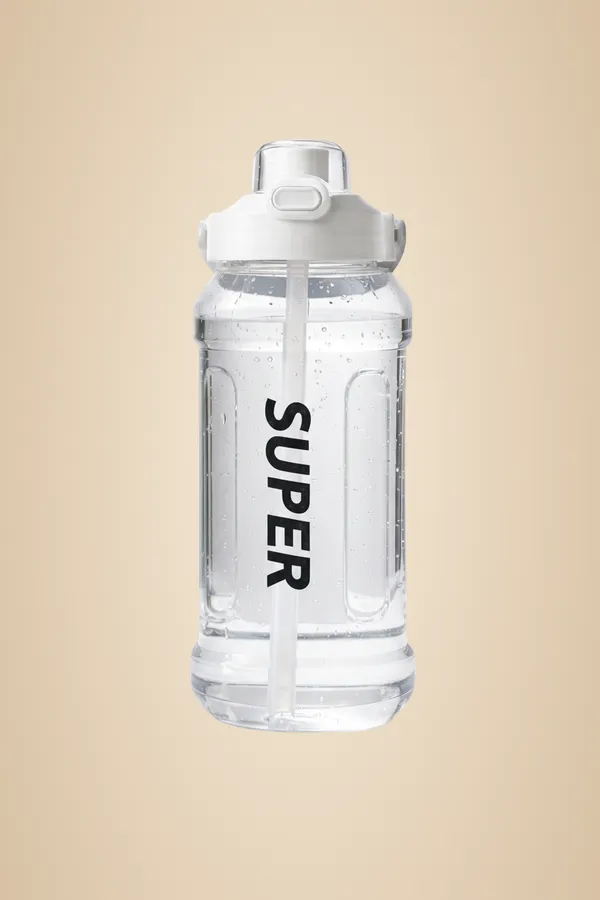 White_Plastic_Water_Bottle_Premium_Large-Capacity_Water_Cup_For_Everyone,_Kids_,_Man_And_Women