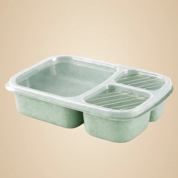 Green_Plastic_Lunch_Box_Premium_Candy_Compartmented_Non-Odor_Lunch_Box_Four-Compartment_For_Everyone,_Kids_,_Man_And_Women