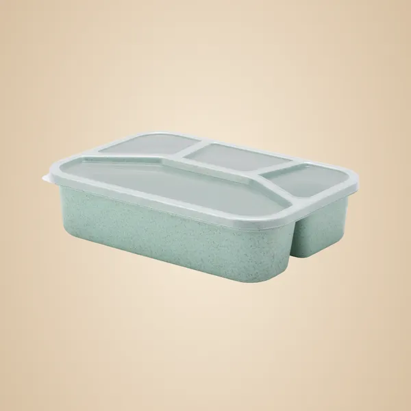 Green_Plastic_Lunch_Box_Premium_Candy_Compartmented_Non-Odor_Lunch_Box_Four-Compartment_For_Everyone,_Kids_,_Man_And_Women