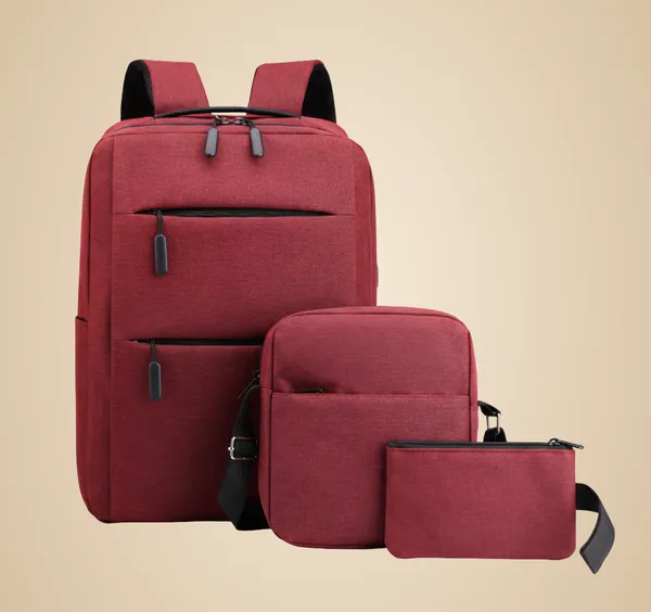 Red_Polyster_Oxford_Premium_Cross-Border_Casual_Men'S_Backpack_Three-Piece_Outdoor_Charging_For_Everyone,_Kids_,_Man_And_Women