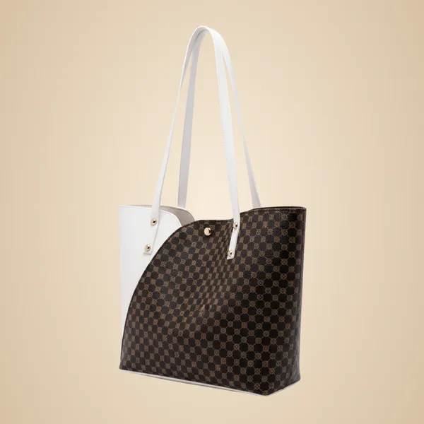 White_With_Coffee_Pu_Leather_Premium_Women_Hand_Bag_For_Everyone,_Kids_,_Man_And_Women