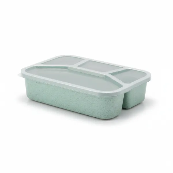 Green_Plastic_Lunch_Box_Premium_Candy_Compartmented_Non-Odor_Lunch_Box_Four-Compartment_For_Everyone,_Kids_,_Man_And_Women