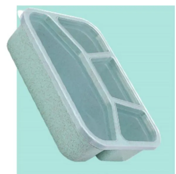 Green_Plastic_Lunch_Box_Premium_Candy_Compartmented_Non-Odor_Lunch_Box_Four-Compartment_For_Everyone,_Kids_,_Man_And_Women