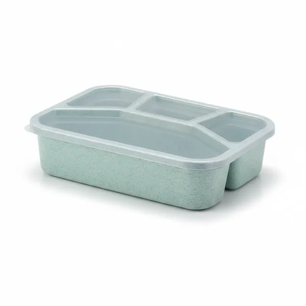 Green_Plastic_Lunch_Box_Premium_Candy_Compartmented_Non-Odor_Lunch_Box_Four-Compartment_For_Everyone,_Kids_,_Man_And_Women