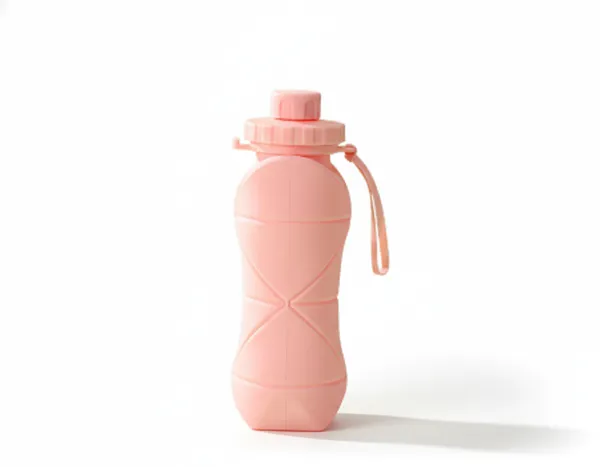 Pink_Plastic_Water_Bottle_Premium_Silicone_Folding_Water_Cup_Portable_For_Everyone,_Kids_,_Man_And_Women