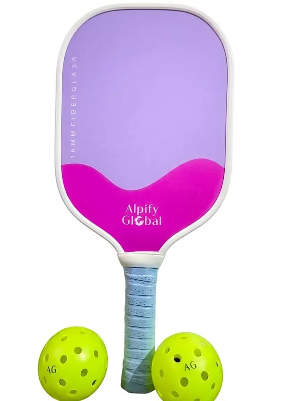 Alpify_Elite_Pickleball_Paddle_with_2_Balls–_Purple_Pink_Gradient_(Fiberglass_|_16mm_Core)