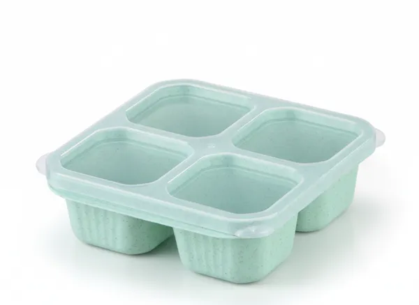 Green_Plastic_Lunch_Box_Premium_Candy_Compartmented_Non-Odor_Lunch_Box_Four-Compartment_For_Everyone,_Kids_,_Man_And_Women
