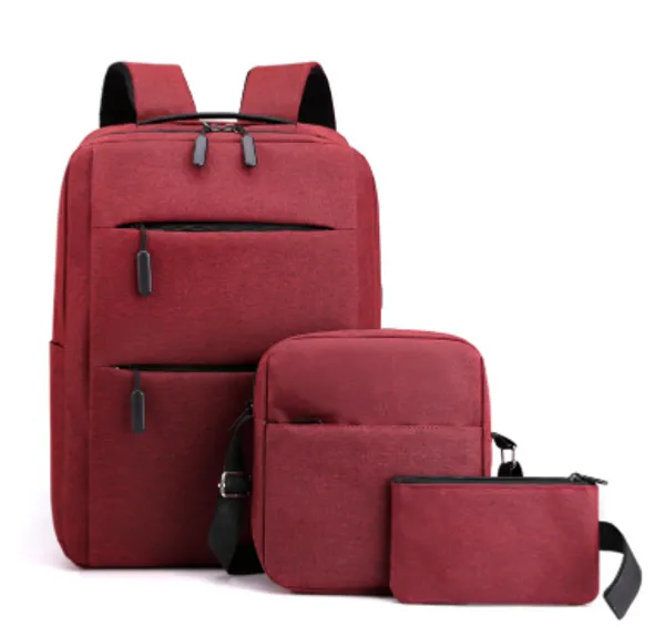 Red_Polyster_Oxford_Premium_Cross-Border_Casual_Men'S_Backpack_Three-Piece_Outdoor_Charging_For_Everyone,_Kids_,_Man_And_Women