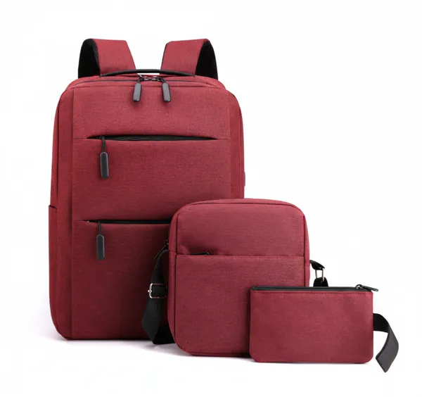 Red_Polyster_Oxford_Premium_Cross-Border_Casual_Men'S_Backpack_Three-Piece_Outdoor_Charging_For_Everyone,_Kids_,_Man_And_Women