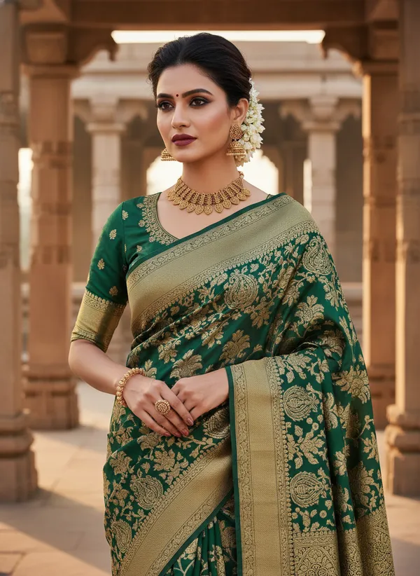 ALPIFY_–_Antique_Lakshmi_Leaf_Cascade_Choker