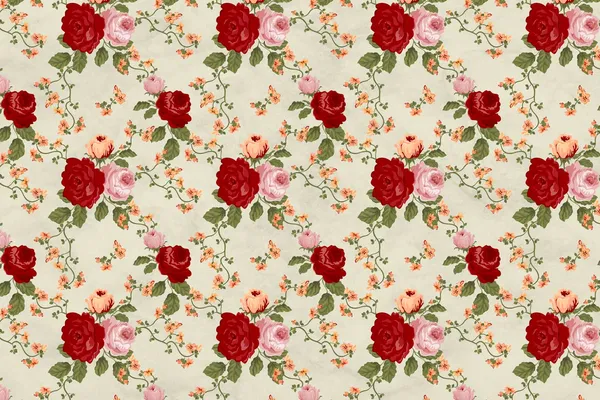 Retro_Rose_Pattern_Wallpaper