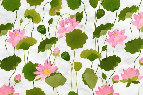 Lotus_Seamless_Flower_Pattern_Wallpaper