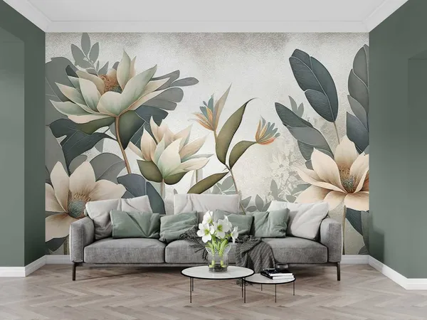 White_And_Gray_Flower_Wallpaper