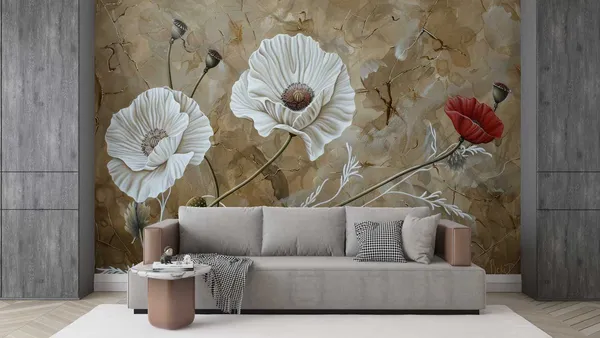 Oil_Art_Painting_Flower_Leave_Wallpaper