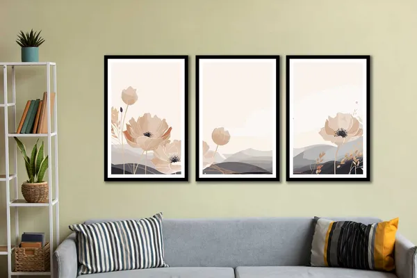 Swister_3_Piece_Flower_Art_Frame