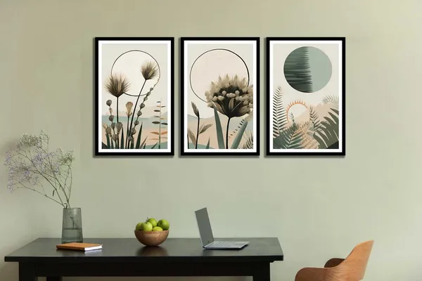 Morden_Style_Flower_3_Piece_Frame