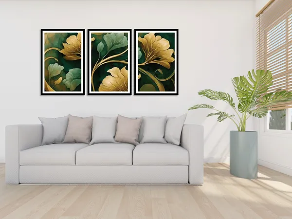 Sanlian_Plants_3_Piece_Painting