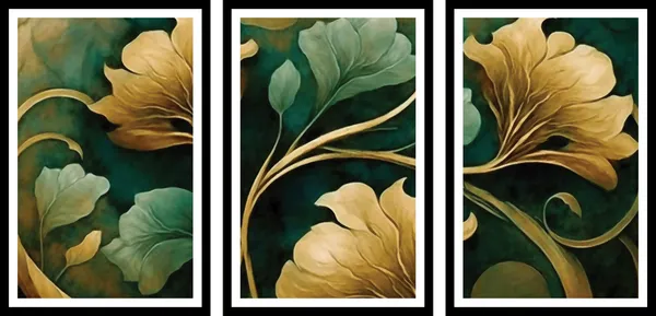 Sanlian_Plants_3_Piece_Painting