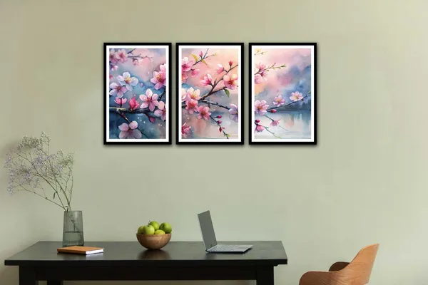 Cherry_Blossom_3_Piece_Painting