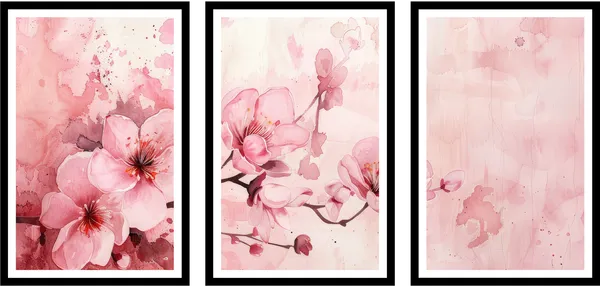 Pink_Delicant_3_Piece_Painting