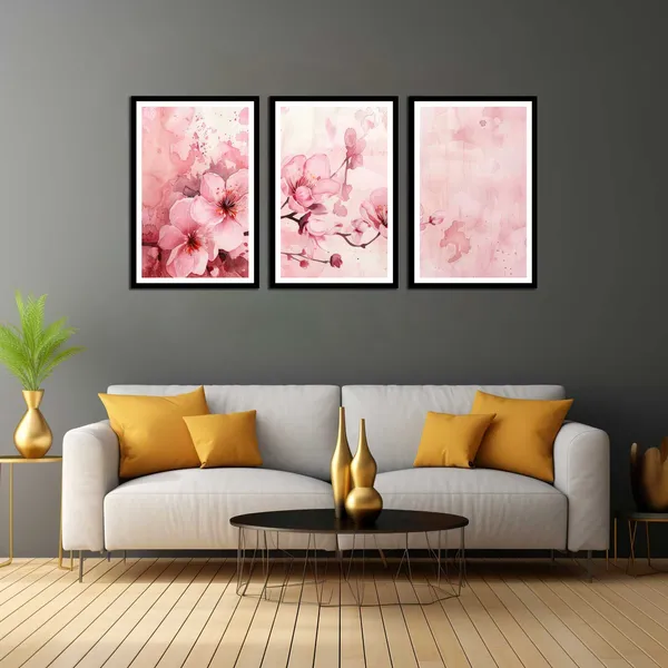 Pink_Delicant_3_Piece_Painting