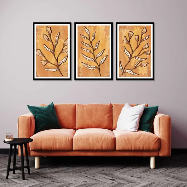 Texture_Leaf_3_Piece_Painting