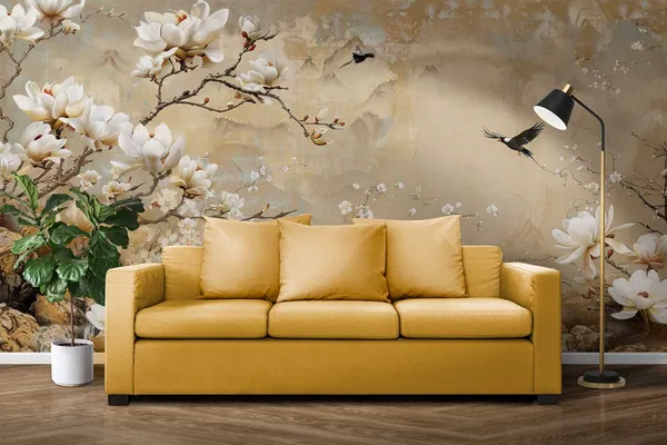 Avian_Birds_on_a_Beige_Wallpaper