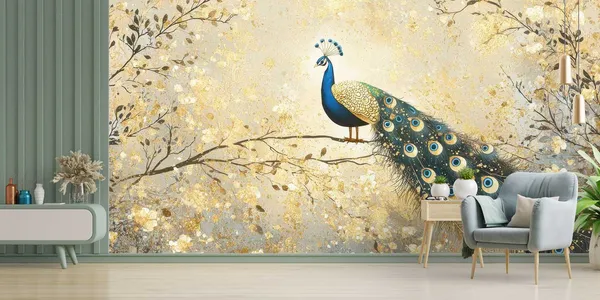 Chinoiserie_Peacock_and_Floral_Wallpaper