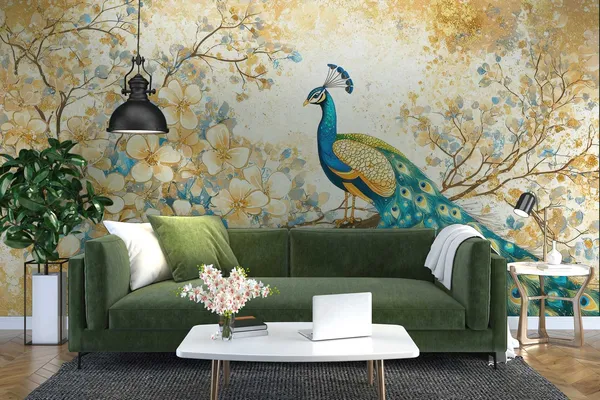 Spring_Serenade_with_Peacock_Wallpaper