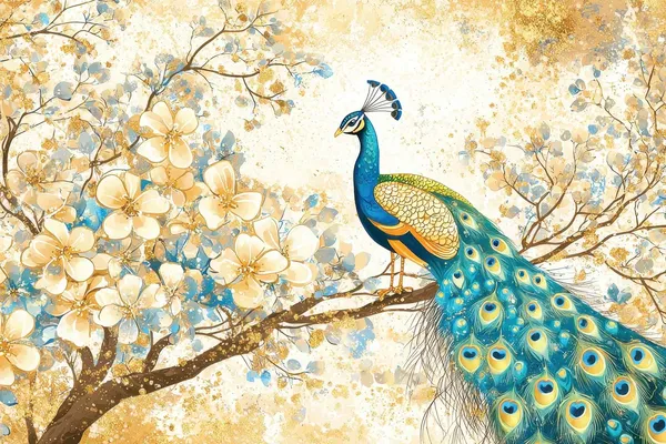 Spring_Serenade_with_Peacock_Wallpaper