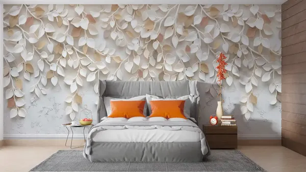 Sienna_and_White_Relief_Wallpaper