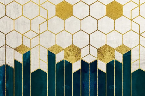 Luxury_Hexagonal_Pillar_Wallpaper