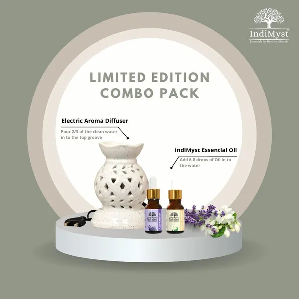 Essential_Oils_With_Ceramic_Diffuser-100%_Natural_Aromatherapy_Oils|15_Ml_Each_(15_Ml)