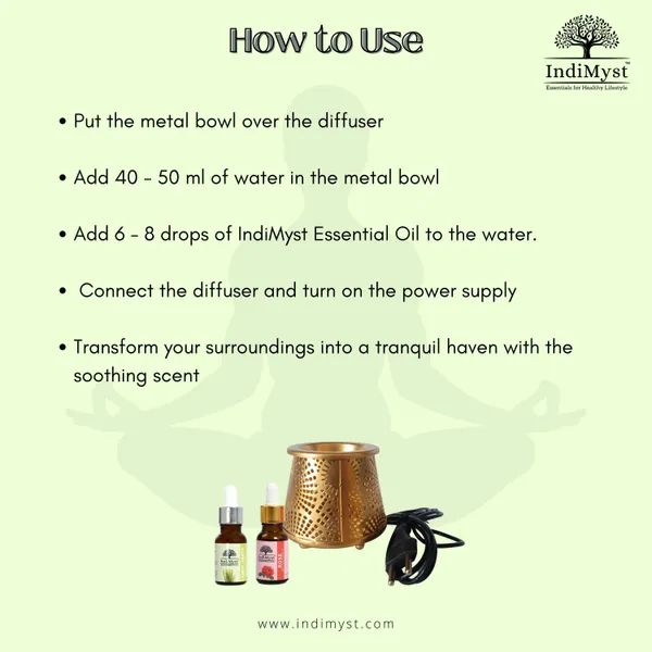 Essential_Oils_Combo_Of_2_With_Moroccan_Style_Diffuser-100%_Natural|15_Ml_Each_(30_Ml)