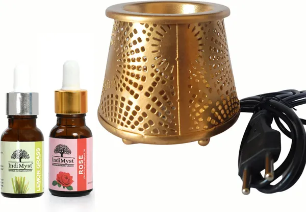 Essential_Oils_Combo_Of_2_With_Moroccan_Style_Diffuser-100%_Natural|15_Ml_Each_(30_Ml)