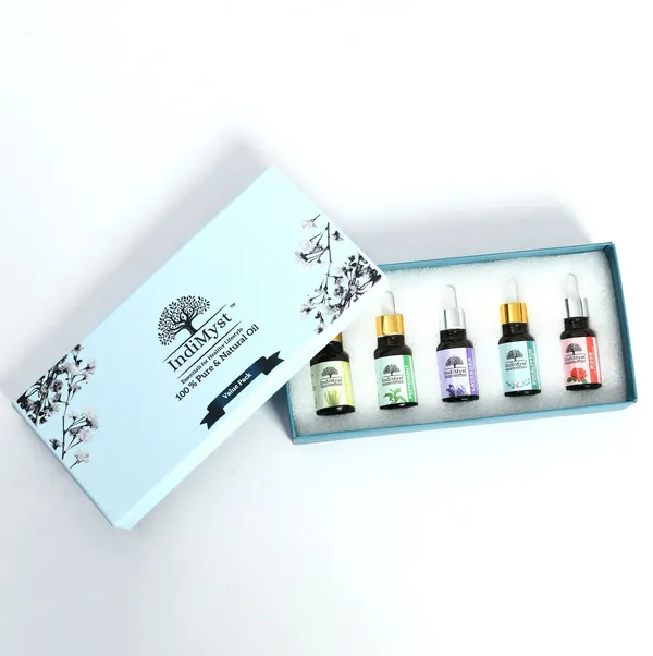 Multivalue_Pack_Of_5_Essential_Oil_(15Ml_Each)&_Elegant_Electric_Diffuser(Metal)_(75_Ml)