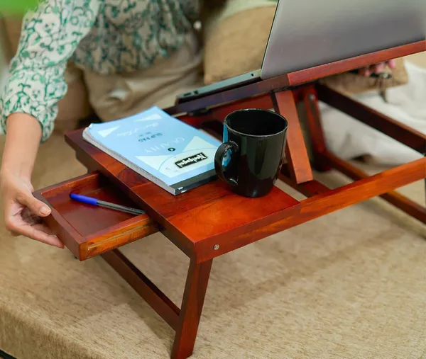 Wooden_Premium_Sheesham_Wood_Laptop_Table_For_Work_From_Home_Multi-Purpose_Wooden_Bed_Table,_Study_Desk,_Breakfast_&_Laptop_Stand_With_Non-Slip_Legs