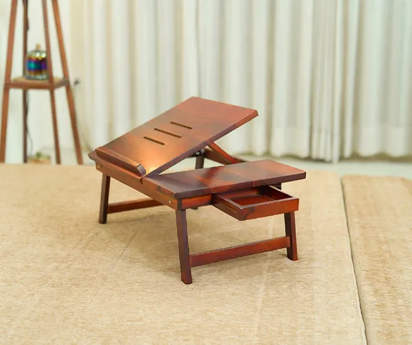 Wooden_Premium_Sheesham_Wood_Laptop_Table_For_Work_From_Home_Multi-Purpose_Wooden_Bed_Table,_Study_Desk,_Breakfast_&_Laptop_Stand_With_Non-Slip_Legs