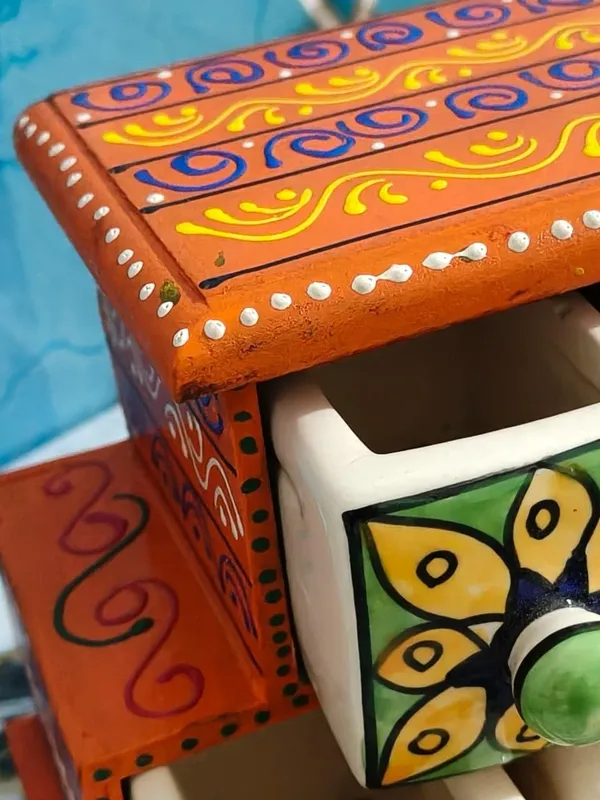Multicolor_Handcrafted_Colorful_Ceramic_Drawer_Chest_5_Mini_Drawers_With_Wooden_Frame_For_Jewelry,_Spices,_Or_Trinkets_For_Home_Decor(Lxbxh=_9X4.5X7_In)