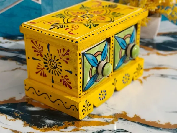 Multicolor_Rajasthani_Art_Hand-Painted_Blue_Wooden_Chest_With_2_Ceramic_Drawers_Ethnic_Mini_Storage_Organizer_For_Jewelry_&_Trinkets_For_Home_Decor(Lxbxh=_7X4X4.5_In)