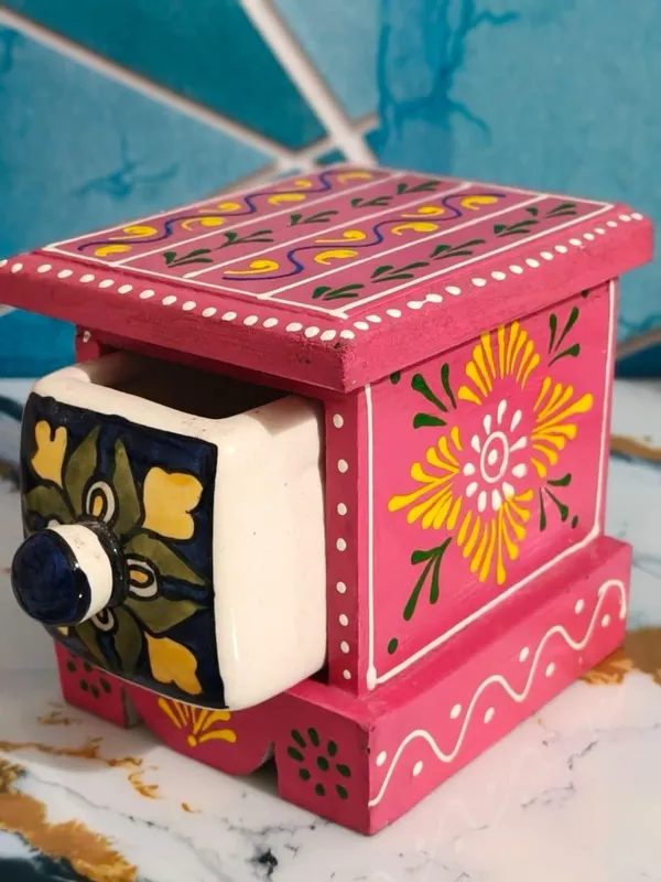Multicolor_Rajasthani_Art_Hand-Painted_Blue_Wooden_Chest_With_1_Drawers_Ethnic_Mini_Storage_Organizer_For_Jewelry_&_Trinkets_For_Home_Decor(Lxbxh=_5X5X5_In)