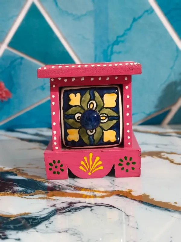 Multicolor_Rajasthani_Art_Hand-Painted_Blue_Wooden_Chest_With_1_Drawers_Ethnic_Mini_Storage_Organizer_For_Jewelry_&_Trinkets_For_Home_Decor(Lxbxh=_5X5X5_In)
