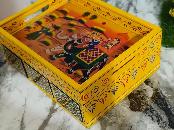 Wooden_Handcrafted_Wooden_Multipurpose_Box_With_Drawers_&_Tray_Rajasthani_Hand-Painted_Decorative_Organizer_For_Home_Decor,_Jewelry,_Spices,_Stationery_&_Gifts_(L12_Xb9_Xh5_In)