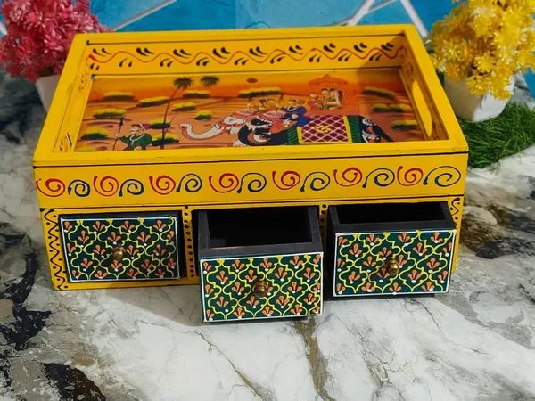 Wooden_Handcrafted_Wooden_Multipurpose_Box_With_Drawers_&_Tray_Rajasthani_Hand-Painted_Decorative_Organizer_For_Home_Decor,_Jewelry,_Spices,_Stationery_&_Gifts_(L12_Xb9_Xh5_In)