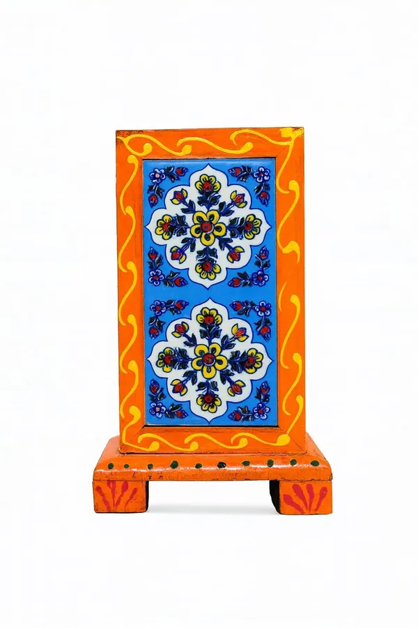 Yellow_With_Blue_And_Green_Hand_Painted_Wooden_Pen_Stand_For_Desk_Decorative_Stationery_Holder_For_Home_Office_Table_Decor_(H6_X_B4_X_L3.5_In)